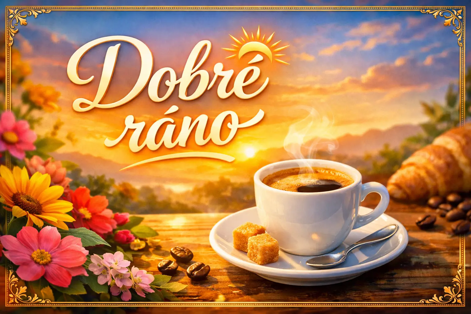 Dobré ráno: 30+ obrázků s šálkem